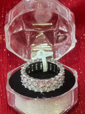 Indian Silver Eternity Wide Band Ring
